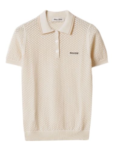 Miu Miu Cotton Polo Shirt - Miu Miu - Modalova