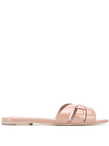 Tribute Leather Flat Sandals - Saint Laurent - Modalova