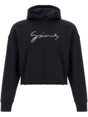 Givenchy Logo Cotton Cropped Hoodie - Givenchy - Modalova