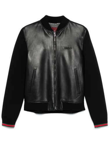 Gucci Leather Bomber Jacket - Gucci - Modalova
