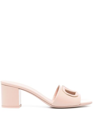 Vlogo Cut-Out Leather Mules - Valentino Garavani - Modalova