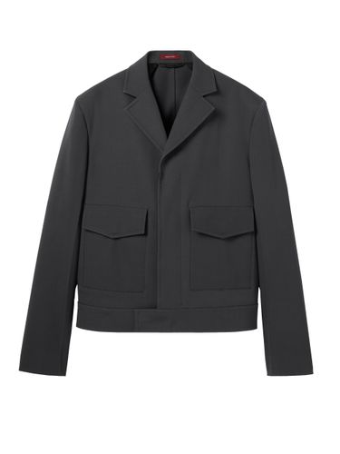 Embossed Wool Gabardine Jacket - Gucci - Modalova