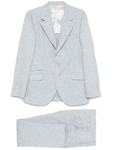 Linen Single-Breasted Suit - Brunello Cucinelli - Modalova