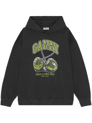 Cherries Organic Cotton Hoodie - GANNI - Modalova