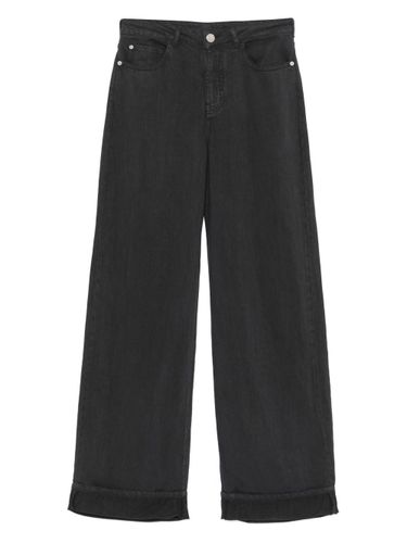Linen Blend Wide-Leg Jeans - Emporio Armani - Modalova