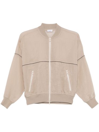 Organza Bomber With Shiny Details - Brunello Cucinelli - Modalova