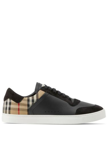 Burberry Leather Sneakers - Burberry - Modalova