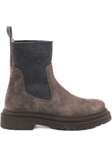 Suede Leather Chelsea Boots - Brunello Cucinelli - Modalova