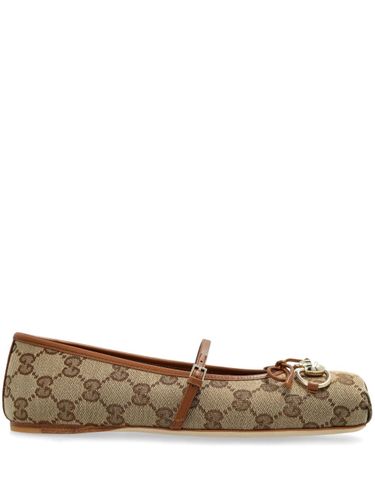 Horsebit Gg Supreme Ballet Flats - Gucci - Modalova