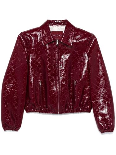 Gucci Gg Leather Jacket - Gucci - Modalova