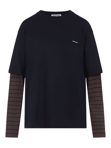 Miu Miu Cotton Layered Sweater - Miu Miu - Modalova