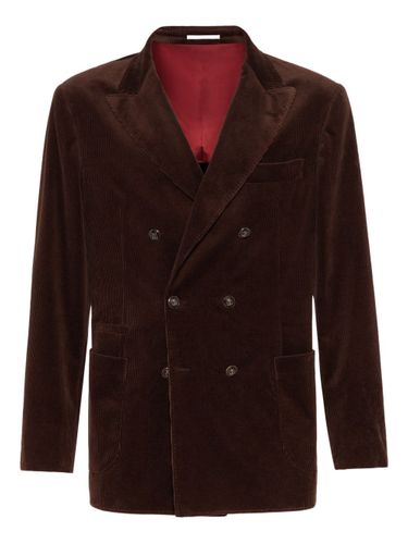 Cotton Double-Breasted Jacket - Brunello Cucinelli - Modalova