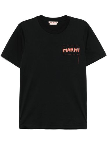 Marni Cotton T-Shirt With Logo - Marni - Modalova