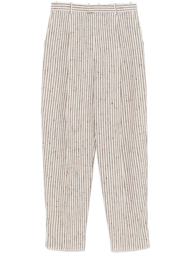 Knotted Viscose Silk Stripe Pants - Bottega Veneta - Modalova