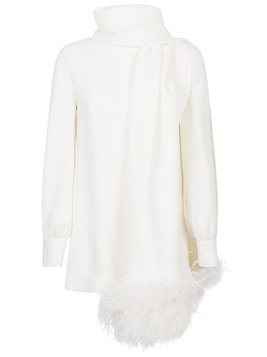 Valentino Feathered Silk Top - Valentino - Modalova