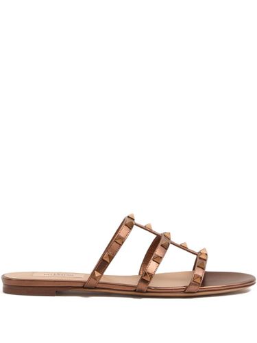 Rockstu Leather Flat Sandals - Valentino Garavani - Modalova
