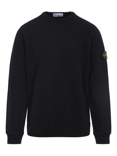 Logo Cotton Crewneck Sweatshirt - Stone Island - Modalova