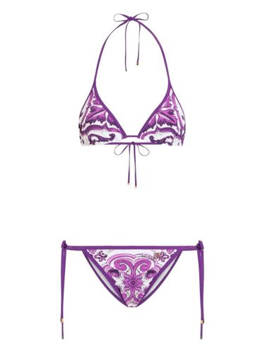 Maiolica Print Bikini Set - Dolce & Gabbana - Modalova