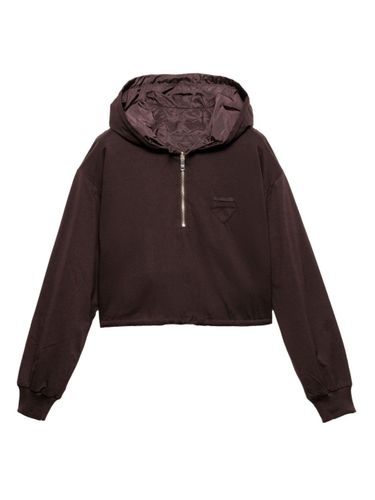 Prada Cotton And Re-Nylon Hoodie - Prada - Modalova
