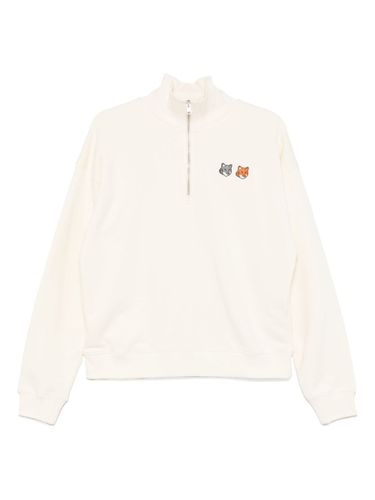 Double Bold Fox Head Cotton Sweatshirt - MAISON KITSUNE' - Modalova