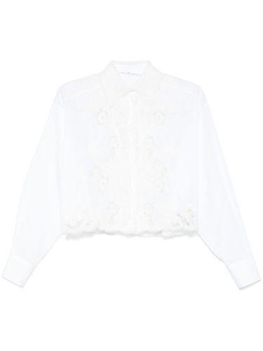 Lace Detail Cotton Shirt - Ermanno Scervino - Modalova