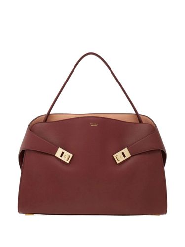 Hug Medium Leather Tote Bag - Ferragamo - Modalova