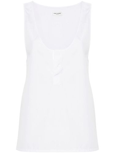 Saint Laurent Cotton Poplin Top - Saint Laurent - Modalova