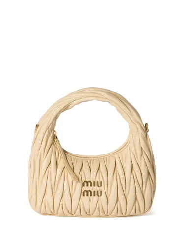 Miu Miu Wander Leather Hobo Bag - Miu Miu - Modalova