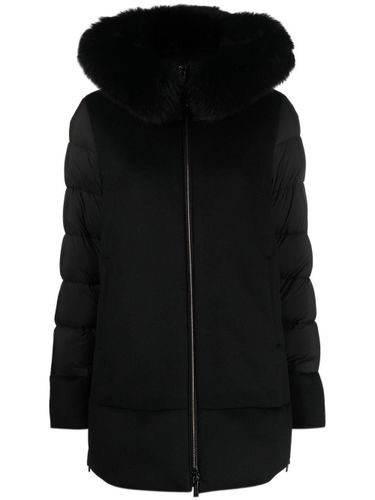 Medium-Length Fresia Down Jacket With Hood And Fur - Moorer - Modalova