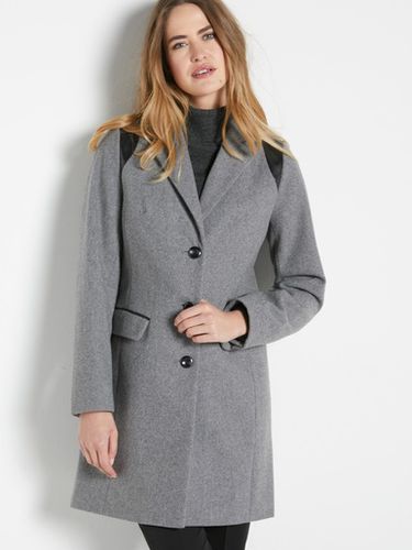 Manteau coupe droite en drap de laine - Balsamik - Modalova
