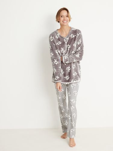 Pyjama maille peluche et côtelée - Balsamik - Modalova