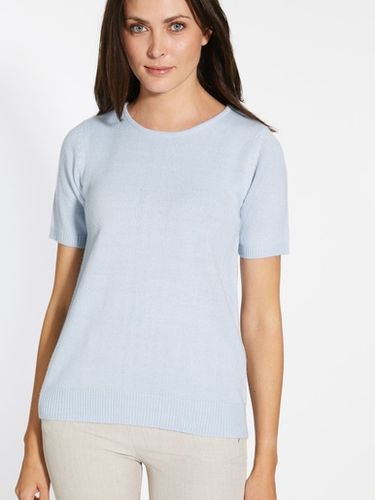 Pull manches courtes encolure ronde - Daxon - Modalova