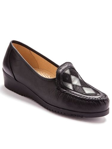 Mocassins cuir grande largeur souples - Pédiconfort - Modalova