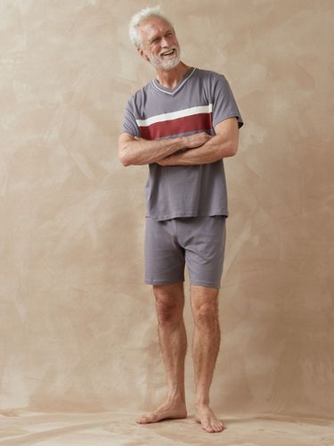 Pyjashorts à rayures en jersey lot de 2 - Daxon - Modalova