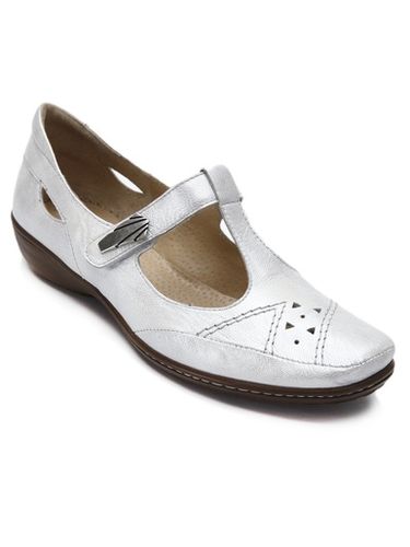 Salomés cuir avec bijou fantaisie - Pédiconfort - Modalova