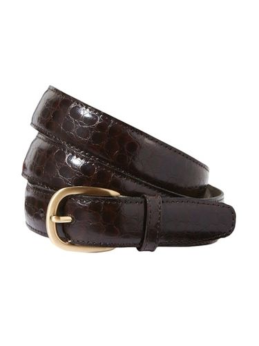 Ceinture cuir réglable imitation croco - Daxon - Modalova