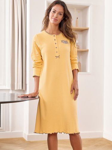 Chemise de nuit courte interlock - Daxon - Modalova