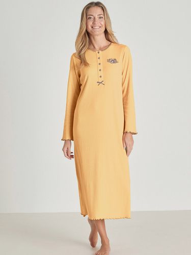 Chemise de nuit longue, interlock - Daxon - Modalova