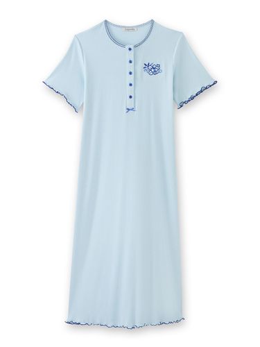 Chemise de nuit longue, interlock - Daxon - Modalova