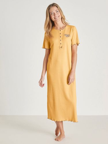 Chemise de nuit longue, interlock - Daxon - Modalova
