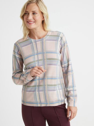 Pull à carreaux 50% laine mérinos - Daxon - Modalova