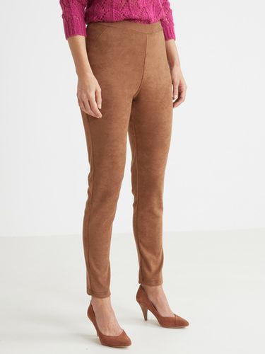 Legging maille effet suédine élastiqué - Daxon - Modalova