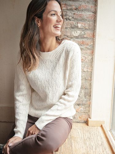 Pull maille fantaisie encolure ronde - Daxon - Modalova