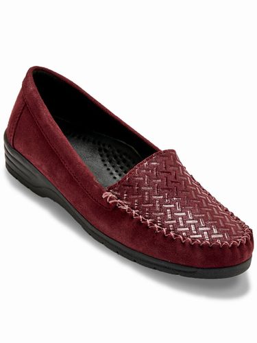 Mocassins cuir velours grande largeur - Pédiconfort - Modalova