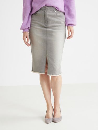 Jupe droite en denim extensible - Daxon - Modalova