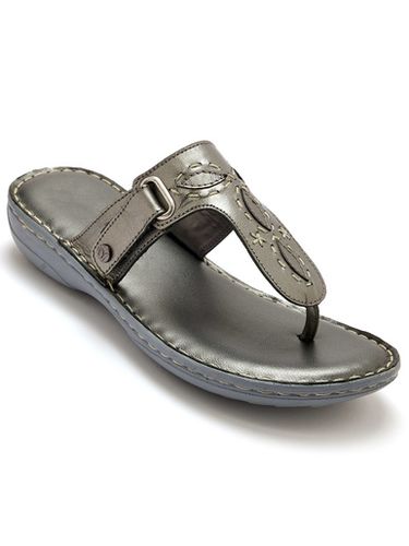 Mules cuir avec entredoigt - Pédiconfort - Modalova