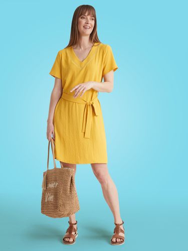 Robe légère en crêpe effet gaufré - Daxon - Modalova
