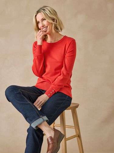 Pull boutons-bijoux aux manches - Daxon - Modalova