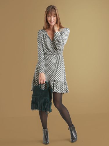 Robe en maille effet cache-coeur - Daxon - Modalova
