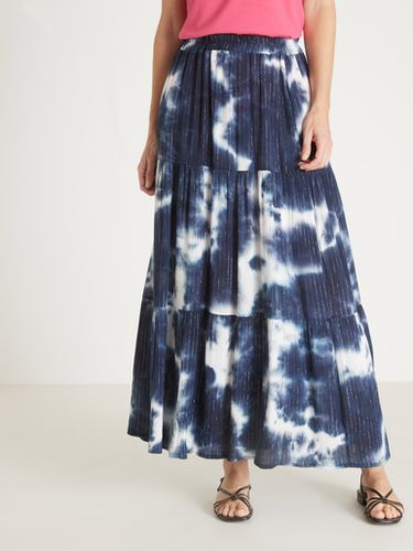 Jupe élastiquée tie and dye à volants - Daxon - Modalova
